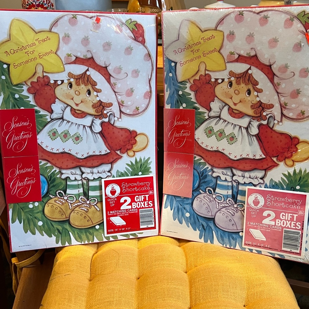 strawberry shortcake vintage Gift Boxes -Set Of 2 With 2 Boxes In Each Set